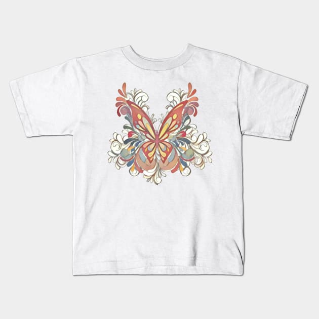 Butterfly Art Kids T-Shirt by AlondraHanley